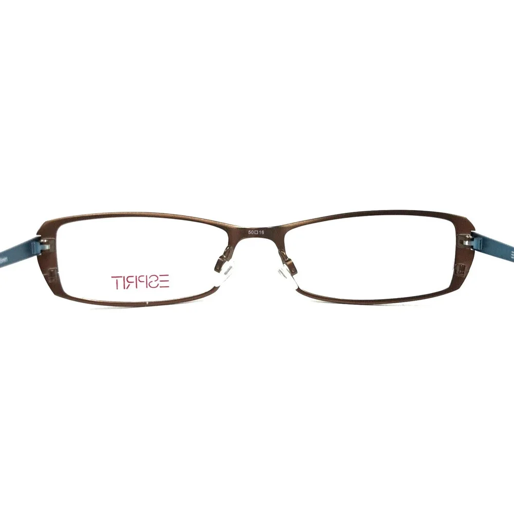 Esprit Kids Eyeglasses Frame ET17363 535 Brown Blue Rectangle Full Rim 50-16-135